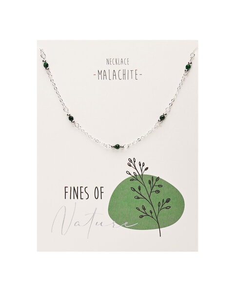 Halskette "Fines of nature" Malachit versilbert von HCA