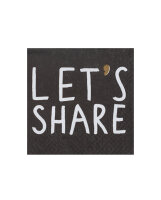 Cocktailserviette 25x25 "Lets Share" von...