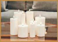 LED-Stumpenkerze 7,5x10cm "creme" von DELUXE...