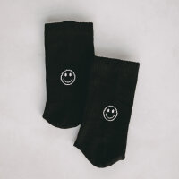 Socken schwarz "Smiley" Größe 43-46 von Eulenschnitt
