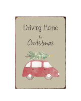Metallschild "Driving Home for Christmas" von...
