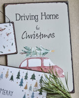 Metallschild "Driving Home for Christmas" von IB Laursen