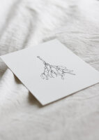 Kleine Karte "Mistletoe" von Inkylines