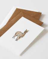 Postkarte "Alpaca" von Inkylines