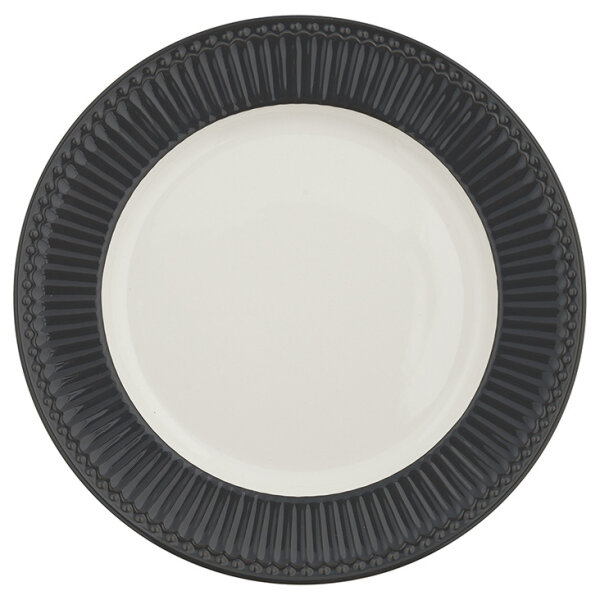 Speiseteller / Dinner plate "Alice dark grey" von GreenGate