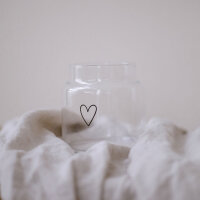 Vase aus Glas mittel "Herz" von Eulenschnitt