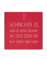 Serviette 33x33 "Weihnachten ist..." von...