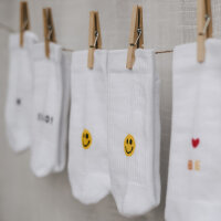 Socken "be happy" Größe 43-46 von Eulenschnitt