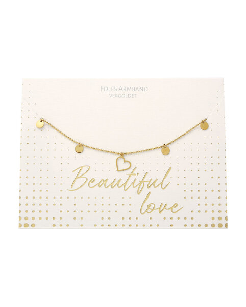 Armband Beautiful love "Herz" vergoldet von HCA