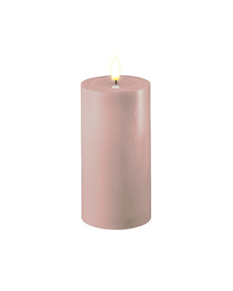 LED-Stumpenkerze 7,5x15cm "rose" von DELUXE Homeart