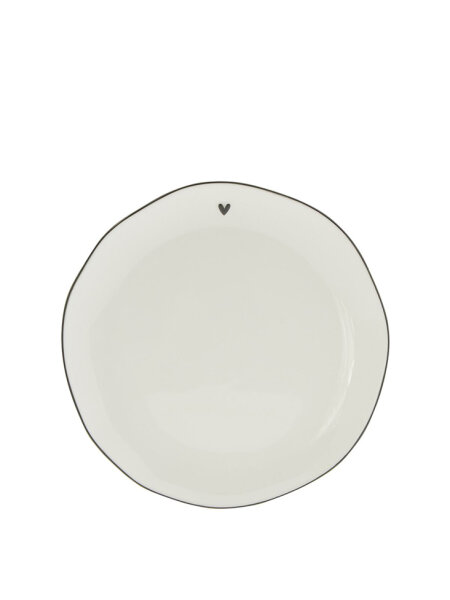 Teller / Breakfast Plate White/edge black von Bastion Collections