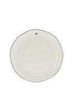 Teller / Breakfast Plate White/edge black von Bastion Collections
