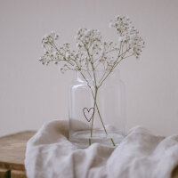 Vase aus Glas groß "Herz" von Eulenschnitt