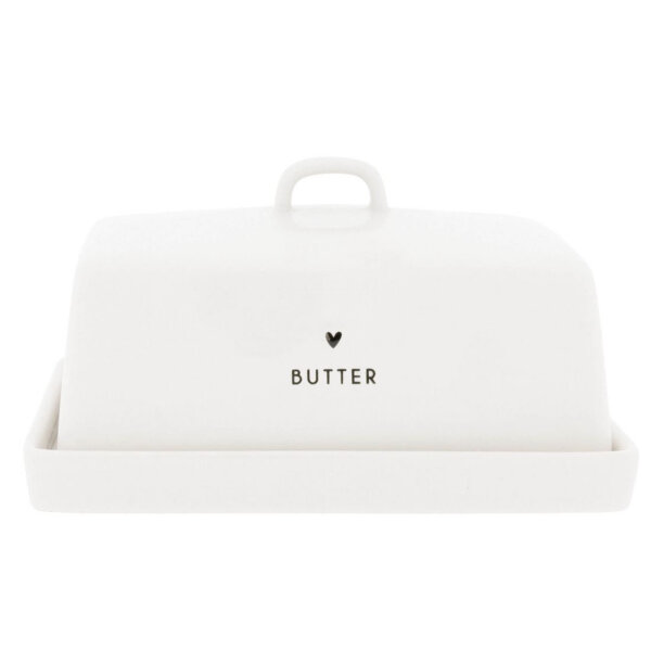 Butterdose "white/heart in black" von Bastion Collections