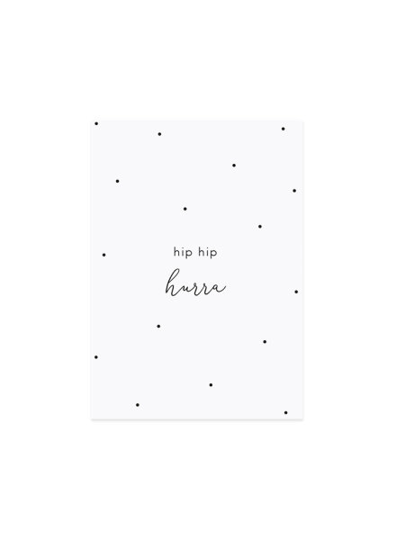 Postkarte "hip hip hurra" von Eulenschnitt