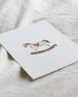 Postkarte "Schaukelpferd" von Inkylines