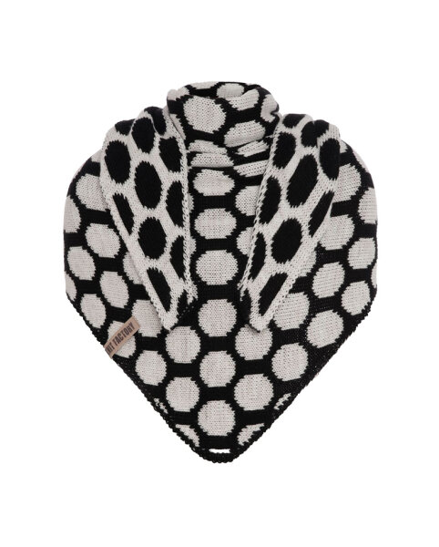 Dreiecksschal "Liva" schwarz/beige von Knit Factory