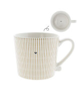 Tasse / Mug "white/Stripes in Caramel" von...