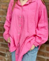 Musselinbluse Oversize "pink"