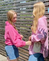 Musselinbluse Oversize "pink"