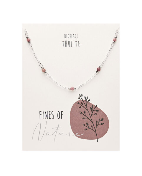 Halskette "Fines of nature" Thulit versilbert von HCA