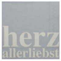 Cocktailserviette 25x25 "herzallerliebst" von...