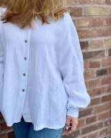 Musselinbluse regular "weiß" One Size