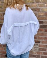 Musselinbluse regular "weiß" One Size
