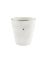 Becher "natural shape black heart" von Bastion Collections