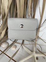 Leder-Portemonnaie S hellgrau