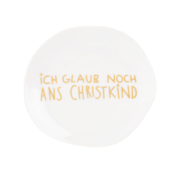 Weihnachtsteller "Ich glaub noch ans Christkind" von Räder