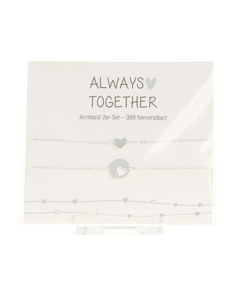 Freundschaftsarmband "Always together" versilbert von HCA