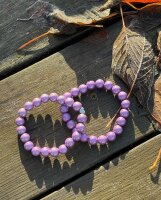 Perlenarmband 10mm flieder von Perlenprinz