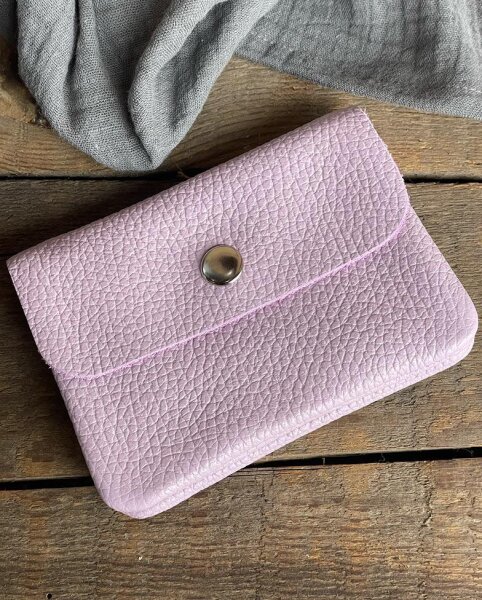 Leder-Portemonnaie S Flieder