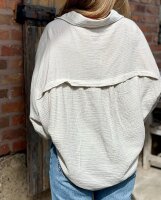 Musselinbluse regular "beige" One Size