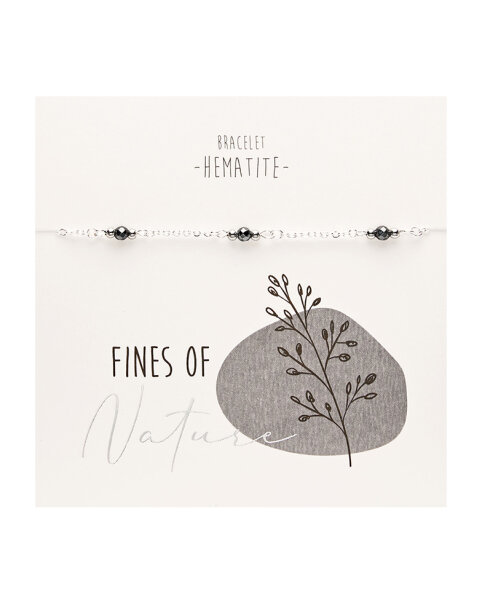 Armband "Fines of nature" Hämatit versilbert von HCA