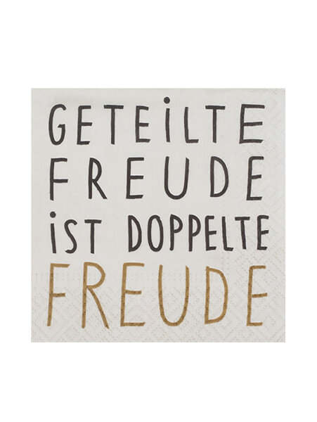 Cocktailserviette 25x25 "Geteilte Freude" von Räder