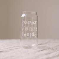Hohes Trinkglas "Happy Things" von Eulenschnitt