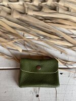 Leder-Portemonnaie S khaki