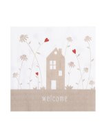 Serviette 33x33 "Welcome" von Räder