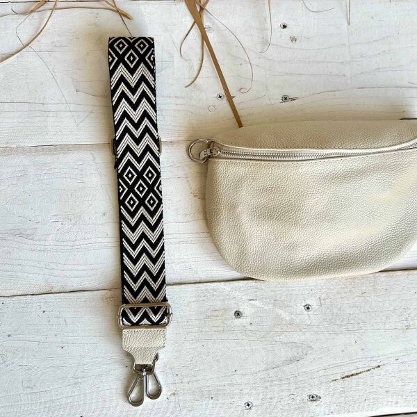 Webriemen creme "Fischgrät"