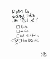 Wischtuch "Wischst du nochmal kurz..." von...