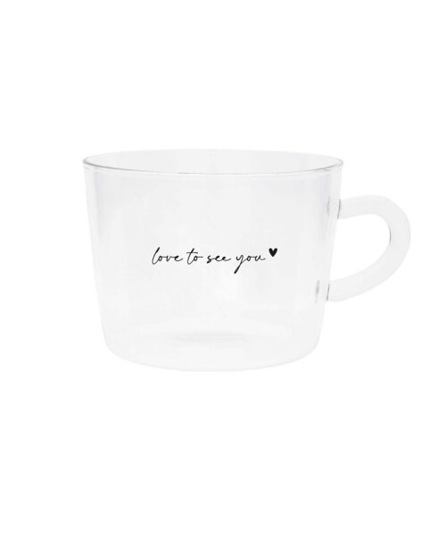 Teeglas "Love to See you" von Bastion Collections