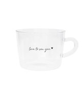 Teeglas "Love to See you" von Bastion Collections