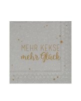 Cocktailserviette 25x25 "Mehr Kekse mehr...