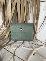 Leder-Portemonnaie S stone green