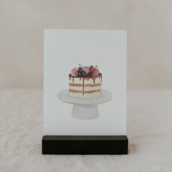 Postkarte "Naked Cake" von Eulenschnitt