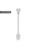 Löffel lang "white with black heart" von Bastion Collections