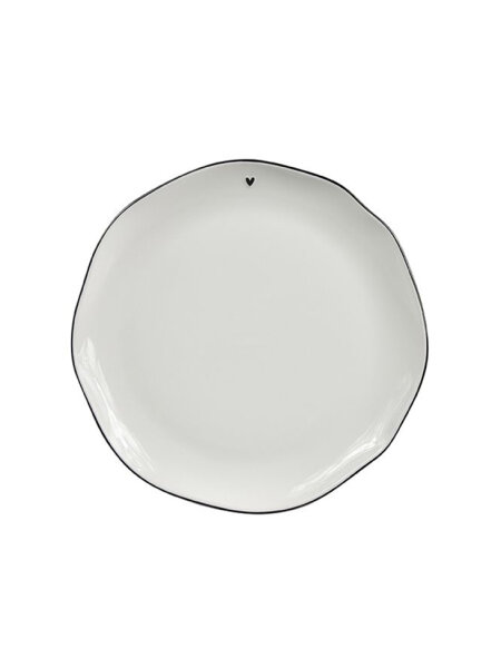 Dinner Plate "White/edge black" von Bastion Collections