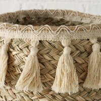 Korb "Kaja" klein mit Quaste von Boltze